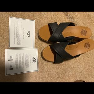 Cute black wedge sandal . Ugg